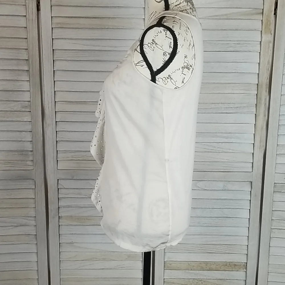 Metallic Studded Armani Exchange Sleeveless Blouse, S/P - Picture 6 of 8